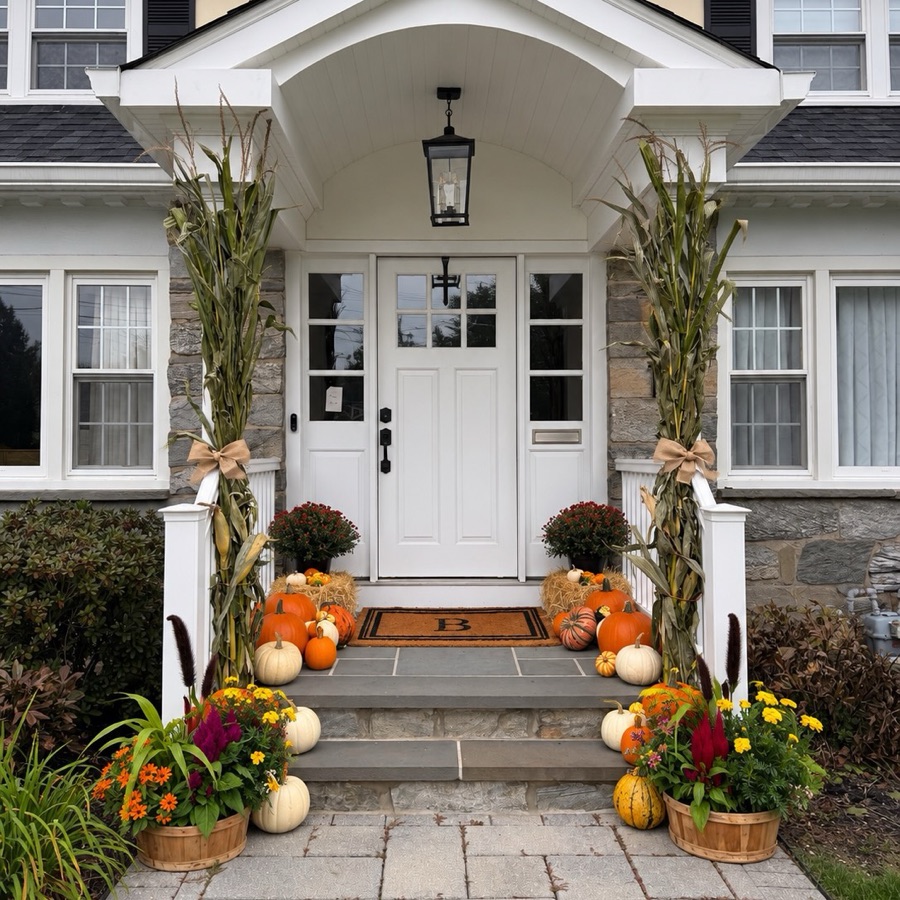 The Elevated Entry fall porch design